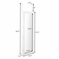 thumbnail image 6 of Patiojoy Lockable Wall Mounted Mirrored Jewelry Organizer White Armoire Cabinet w/ LED Lights, 6 of 6