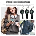 thumbnail image 2 of FENGGUIQU Multi-Function Whistle Keychain Black ABS with Compass for Outdoor 3Pcs, 2 of 4