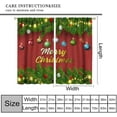 thumbnail image 2 of Christmas Curtains, Color Xmas Balls Green Pine Leaves New Year Red Print Window Treatment for Living Room Bedroom Kitchen Drapes 2 Panel Sets, 84x84 Inch, 2 of 7