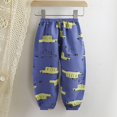 thumbnail image 2 of Utoimkio Toddler Girls Summer Casual Loose Harem Pants Cute Print Elastic Waisted Comfort Breathable Lounge Pants for Kids Size 1-6T, 2 of 3