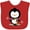 Red, variant on Inktastic Hockey Christmas Penguin Boys or Girls Baby Bib