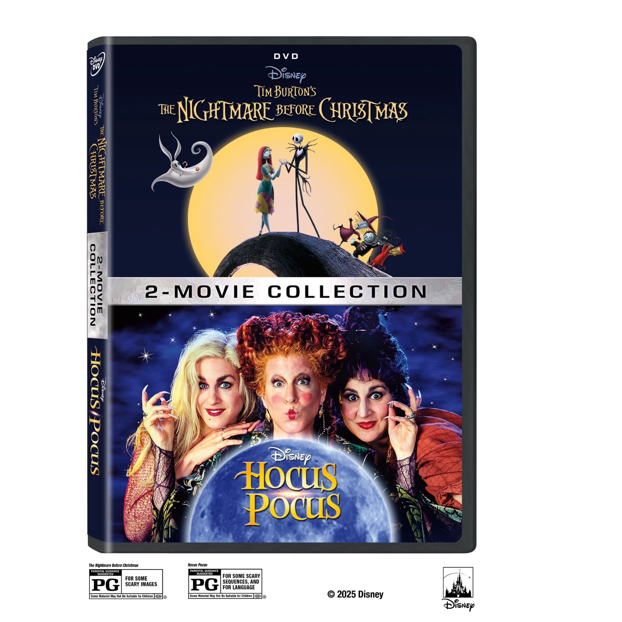 Hocus Pocus and Nightmare Before Christmas, Double Feature (DVD) Disney, Family Oriented, Fantasy