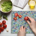 thumbnail image 2 of Floral Cutting Board, Colorful Flower Petals Vibrant Watercolors Abstract Hand Drawn Spring Theme, Decorative Tempered Glass Cutting and Serving Board, Large Size, Multicolor, by Ambesonne, 2 of 2