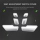 thumbnail image 2 of Car Zinc Alloy Door Seat Adjust Button Switch Cover Sticker Trim for Benz C E GLK GL ML Class W204 W, 2 of 5