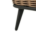 thumbnail image 5 of Christopher Knight Home Modern Outdoor Wicker Loveseat with Waterproof Cushions, Metal Frame, Beige, 5 of 10