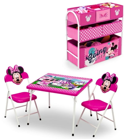 Disney Minnie Mouse 4 Piece Toddler Playroom Furniture Set By Delta Children