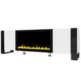 thumbnail image 4 of YesFashion Modern Tv Stand,Fireplace Tv Stand with 34.2" Electric Fireplace,2 Large Cabinets,Shelves Minimalist Entertainment Center TV Console for Living Room, 4 of 10
