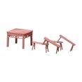 thumbnail image 1 of Juego de silla de escritorio para casa de muñecas, muebles en miniatura para dormitorio, sala de estar y cocina. Sin pintar, 1 of 9