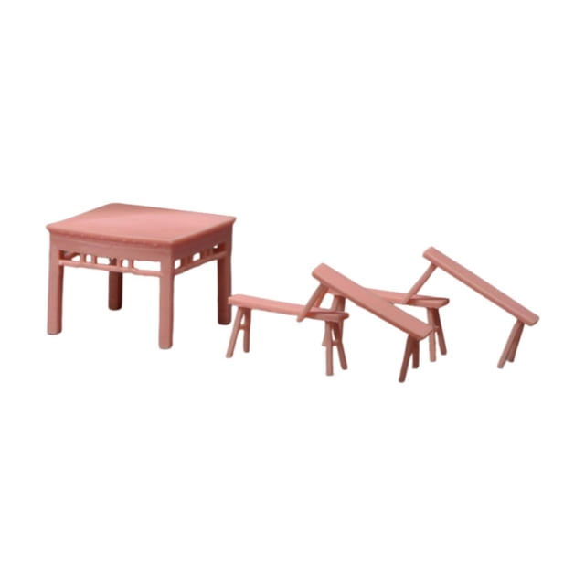 Juego de silla de escritorio para casa de muñecas, muebles en miniatura para dormitorio, sala de estar y cocina. Sin pintar