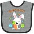 thumbnail image 3 of Inktastic Happy Easter Bunny with Eggs and Carrot Boys or Girls Baby Bib, 3 of 4