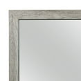 thumbnail image 2 of Zane 39 Inch Transitional Mirror, Square Wood Frame, Weathered Gray Veneer- Saltoro Sherpi, 2 of 5