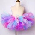thumbnail image 5 of Falda tutú para niñas pequeñas, falda tutú de arcoíris esponjosa para niños, disfraz de fiesta de cumpleaños para niñas pequeñas, faldas de tul para niñas con forma de pastel, 5 of 5