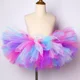 thumbnail image 5 of Falda tutú para niñas pequeñas, falda tutú de arcoíris esponjosa para niños, disfraz de fiesta de cumpleaños para niñas pequeñas, faldas de tul para niñas con forma de pastel, 5 of 5