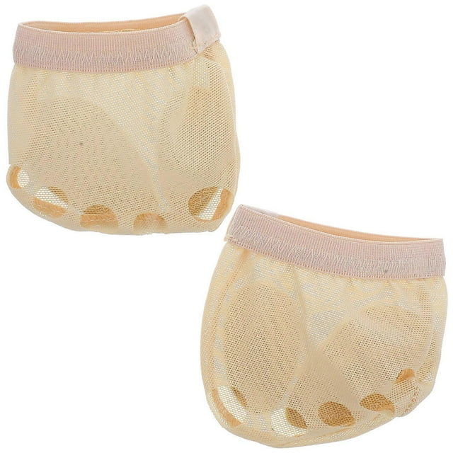 1 Pair of Ballet Forefoot Cushion 5 Holes Elastic Half Sole Dancing Shoes - Size