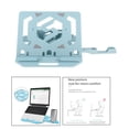 thumbnail image 1 of Soporte para computadora portátil, Soporte de escritorio con refrigeración para computadora portátil, Soporte vertical ajustable para computadora giratoria azul CUTICAT soporte para laptop plegable, 1 of 8