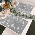 thumbnail image 5 of 12 manteles de Navidad y posavasos para decoración de mesa de comedor navideña (plateado), 5 of 5