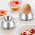 thumbnail image 2 of Egg Cup Holder Set of 2 Pack,Stainless Steel Egg Cups Plates Tableware Holder for Hard Soft Boiled E, 2 of 5