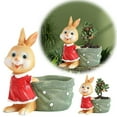thumbnail image 1 of Small Animal Shaped Resin Cartoon Flower Pot Cute Little Rabbit Succulent Green Desktop Decoration, 1 of 6