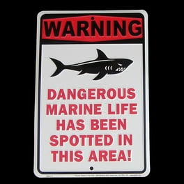 Sharks Tooth Spotted Warning Sign Sharks Tooth Spotted Warning Sign