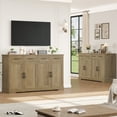 thumbnail image 2 of Homfa Farmhouse Buffet Cabinet with 4 Drawers and 4 Doors, 59" W Sideboard Buffet Storage Cabinet with Shelves, for Kitchen Living Room Bedroom, Rustic Brown, 2 of 7