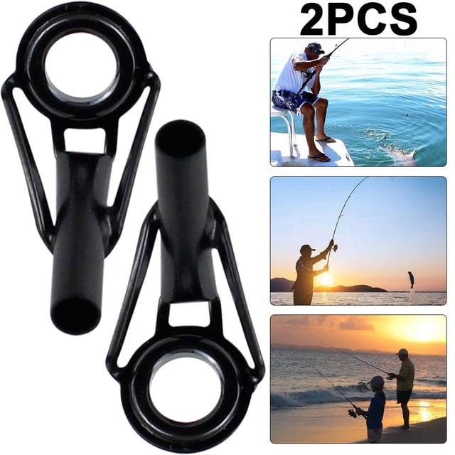 80 Uds Caña Pescar Guías Línea Ojos Punta Anillo Superior Círculo Kit Aparejos Pesca