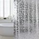 thumbnail image 5 of Anti-mold Shower Curtain With Weight Magnet Below, 0.2mm [180x200cm] Waterproof, Antibacterial Eva Curtain For Shower And Bathtub, 3d Stone Pattern Wh, 5 of 5