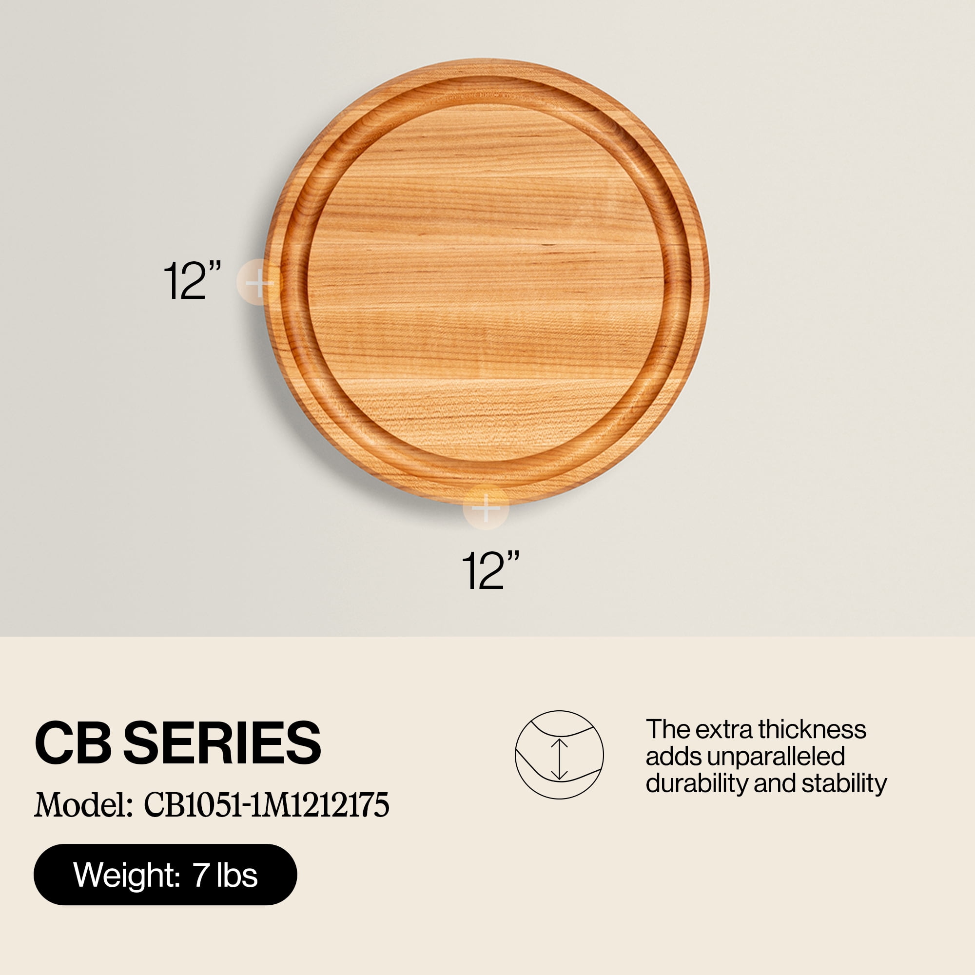 John Boos CB Reversible Wood Cutting Board with Juice Groove, Maple