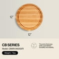 thumbnail image 2 of John Boos Block CB1051-1M1212175 Maple Wood Round Cutting Board with Juice Groove, 12 Inches Round x 1.5 Inches, 2 of 9
