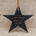 thumbnail image 2 of Darling Souvenir MADE WITH LOVE Leave A Little SPAR2kle Wherever You Go Engraved Star Slate Hanging Christmas Tree Ornament With String Personalized Gift., 2 of 4