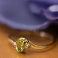 thumbnail image 7 of 14k Yellow Gold Oval Peridot And Diamond Ring, 7 of 7