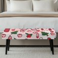 thumbnail image 5 of XYZCANDO Anti-Dust Bench Covers, Candy Cane Cheer Polyester Spandex Elastic Edge Dining Bench Covers for Living Room Home, 5 of 9