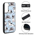 thumbnail image 2 of WIRESTER Shockproof Soft Rubber Cover Case for Samsung Galaxy S21 FE (Fan Edition) 5G 6.4" 2022, French Bulldog Funny Playful Postures On Light Blue Background, 2 of 5