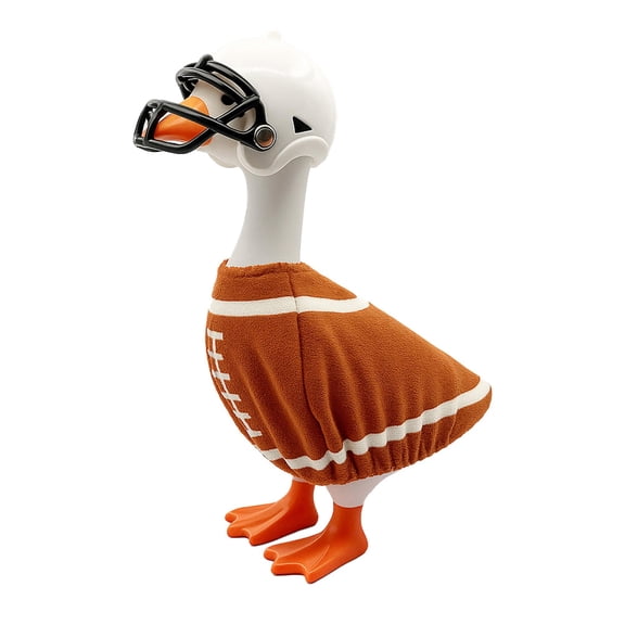 RUINIXCW 7 Inch Football Goose Outfits Desk Duck Outfit Mini Porch Goose Outfit for Desk Goose Figurine Summer Desk Goose Clothes and Hat Set (No Goose)