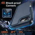 thumbnail image 5 of KOMI for iPhone 16E Case with Screen Protector,Military Grade Heavy Duty Shockproof Phone Cover with Wrist Lanyard Strap for iPhone 16E 2025 Released, Navy Blue, 5 of 7