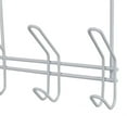 thumbnail image 3 of Home Basics 3 Hook Over-the-Door Hanging Rack, White, 3 of 5