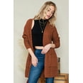 thumbnail image 5 of SHEWIN Plus Size Cardigans for Women Oversized Sweaters Open Front Cardigan Long Sleeve Chunky Cable Knit Fall Outwear Coat with Pockets Brown, 5 of 9