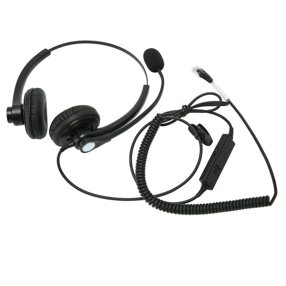 Casque Téléphonique Filaire, Casque Téléphonique de Bureau A26 pour Centre d'Appels, Casque Téléphonique à Réduction de Bruit pour Service à la Clientèle Casque d'Affaires avec Micro, Serre-Tête Ajustable