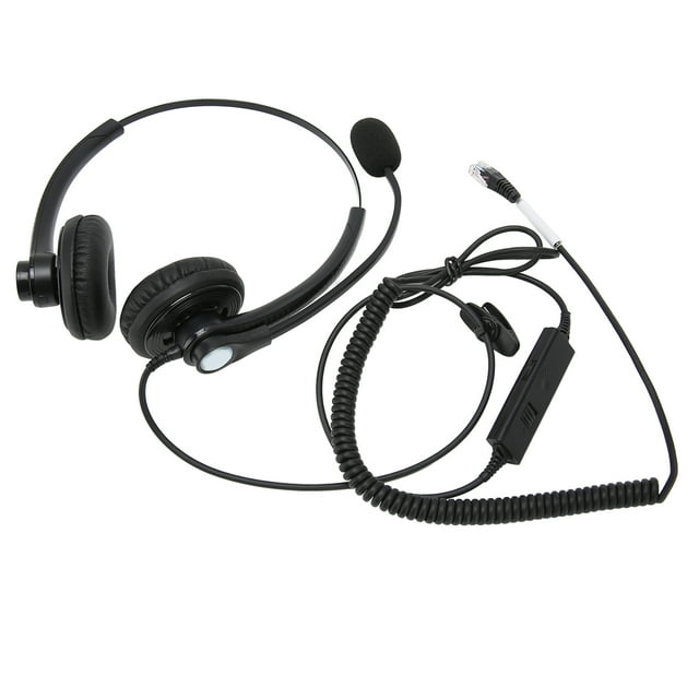 Auriculares De Teléfono Con Cable, Reducción De Ruido, Ligeros, Binaurales, Para Negocios, Sonido Claro Con Micrófono De 330 Grados Para Servicio Al Cliente