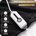 thumbnail image 4 of Electric Heated Blanket 62" x 84" Twin Size Breathable Warm Flannel Heated Blanket with 4 Heating Levels & 10 Hours Auto Shut Off, Control Temperature and Washable, for Sofa and Bed - Dark Grey, 4 of 8