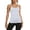White, variant on Women's Seamless Workout Tank Top with Built In Bra Side Pockets for Yoga Running Fitness Dance White L