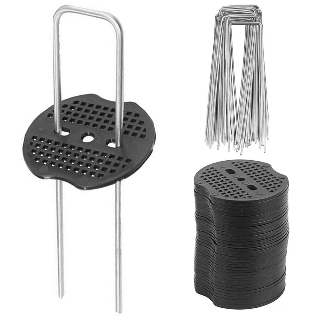 Pack of 120 x Metal Ground Garden Pegs Camping Pins Hooks Staples Tent Fabric 