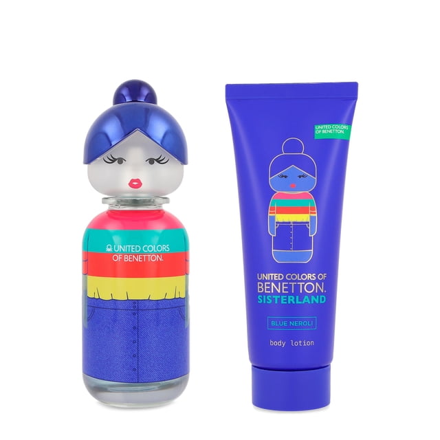 Z4 SET BENETTON SISTERLAND BLUE NEROLI 2PZS 80ML EDT SPRAY/ BODY LOTION 75ML