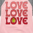thumbnail image 3 of The Grinch - Grinch Love Stack  - Toddler & Youth Girls Raglan Graphic T-Shirt, 3 of 5