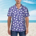 thumbnail image 4 of Fotbe Daisies Flowers Hawaiian Shirt for Men Unisex Summer Beach Casual Short Sleeve Cotton Linen Button Down Shirts-Medium, 4 of 9