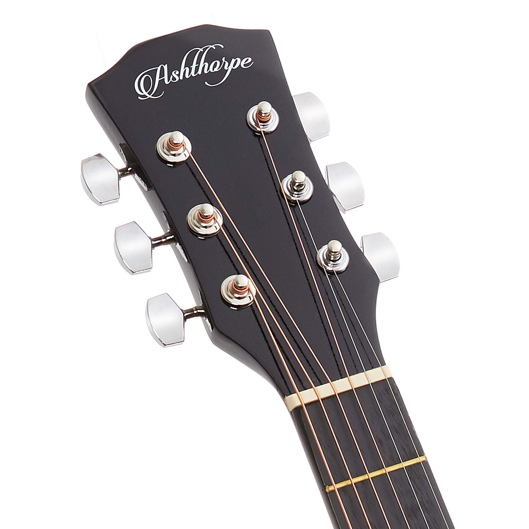 Ashthorpe 41-Inch Beginner Acoustic Guitar Starter Package, Black