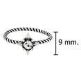 thumbnail image 2 of Lucky North Star Cubic Zirconia Sterling Silver Twisted Band Ring-8, 2 of 5