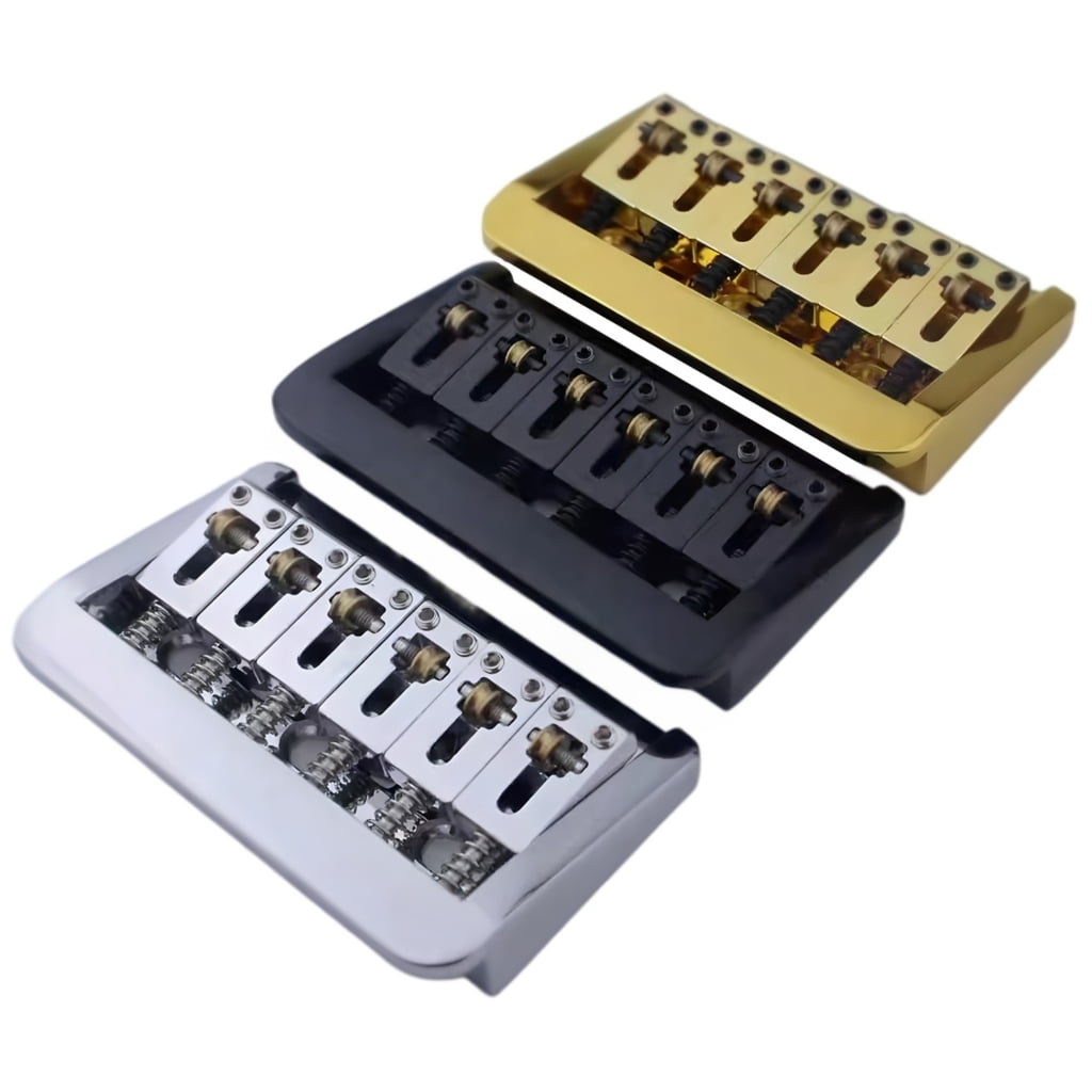 Metal Guitar Bridge Metal Texture for 6 String Electric Guitars Adjustable 10.5mm String Spacing Easy Installation
