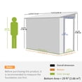 thumbnail image 3 of Outsunny 4' x 8' Lean to Outdoor Shed with Lock, White, 3 of 10