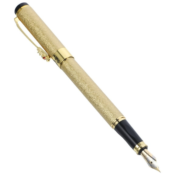 Golden Fountain Pen for Home Use Sturdy Iraurita Material Compact Lightweight and Comfortable to