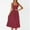 Red, variant on Uaswgudfs ​Sleeveless Square Neck Casual Sundress - Summer Dresses for Women 2025 Midi Dress with Tie Straps & Tiered Ruffle Skirt​ White XL